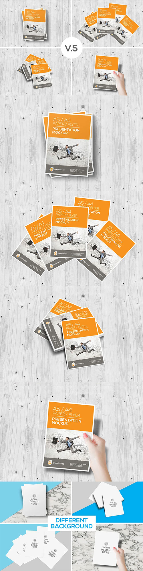 Flyer presentation mockup set 530970