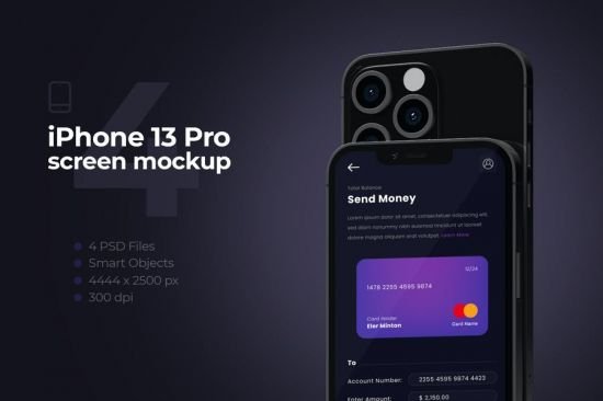iPhone 13 Pro Screen Mockup Vol 1