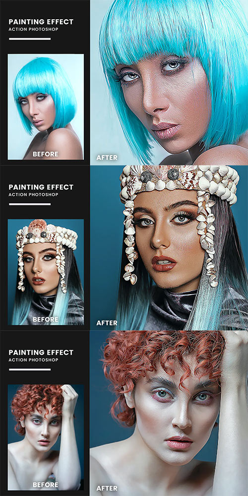 Painting Effect Photoshop Action 68XSACW