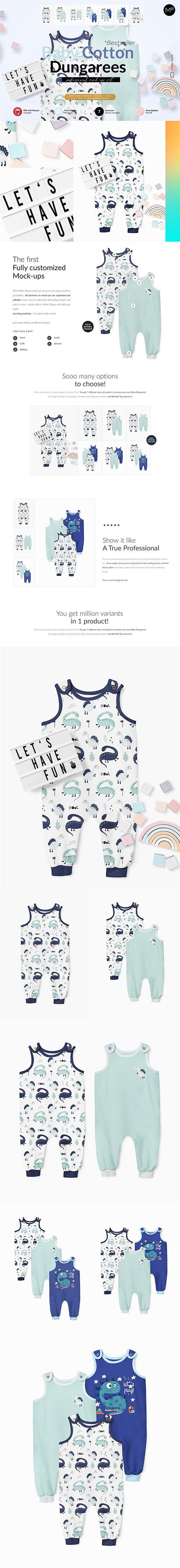 Baby Cotton Dungarees Mock-ups 5933223