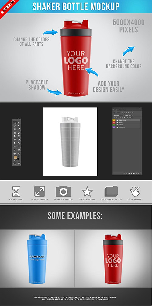 Shaker Botlle Mockup