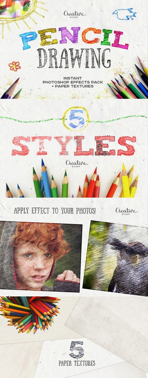 Pencil Drawing Photoshop Effects 531156