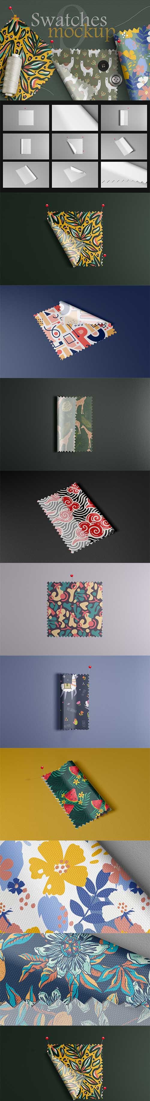 Fabric Swatches Mockup 6482265