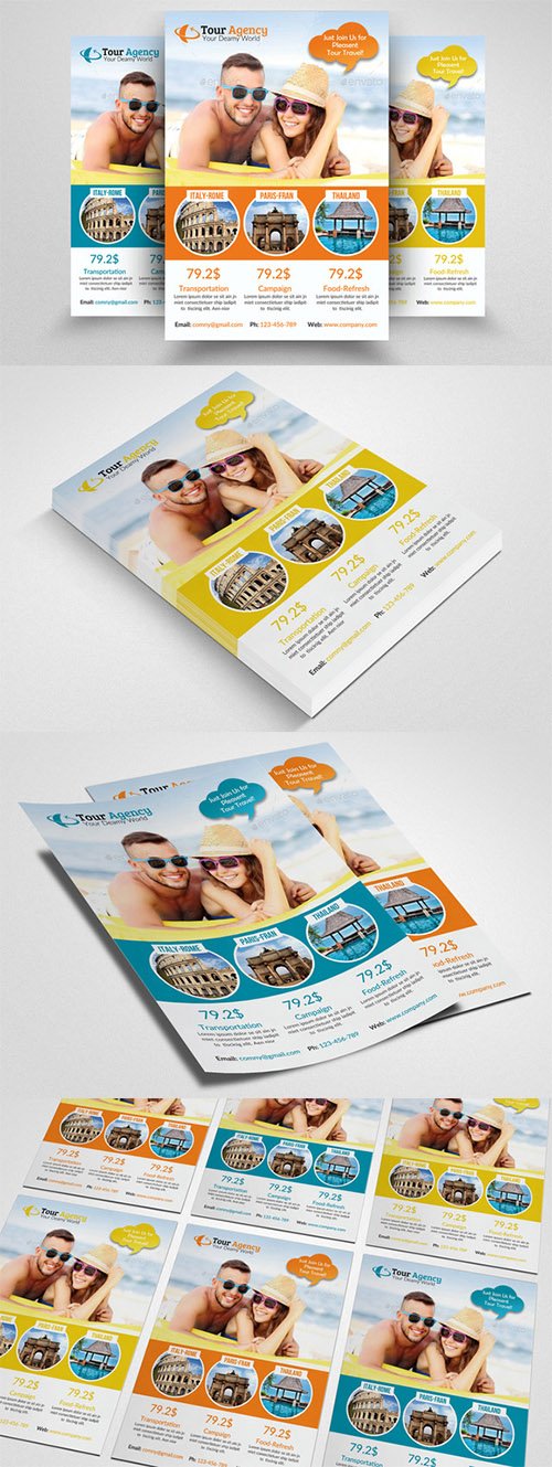 Tour Travel Agency Flyer Template 553632