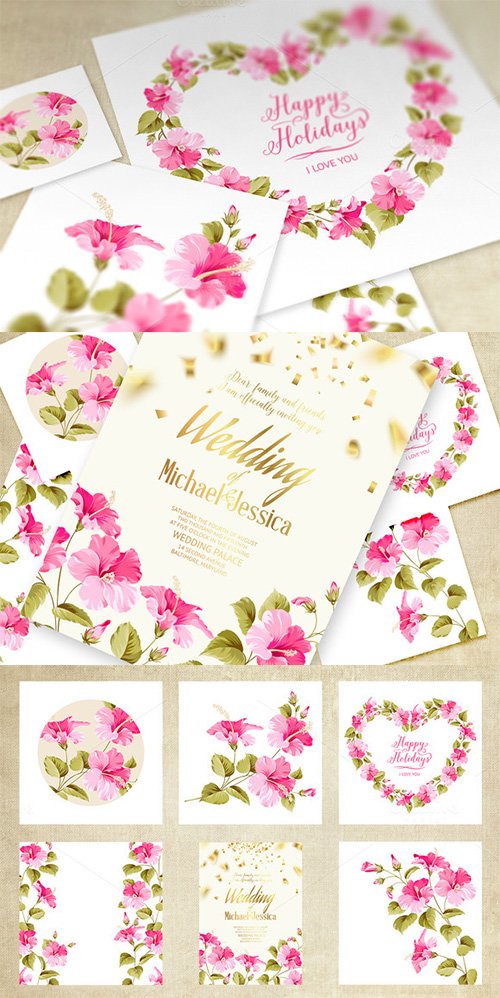 Wedding Invitation Cards Set 210069