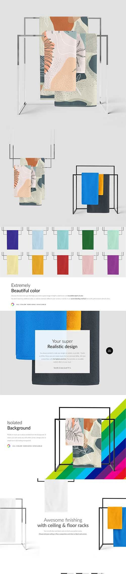 Modern Bathroom Towels Mock-ups 6001209