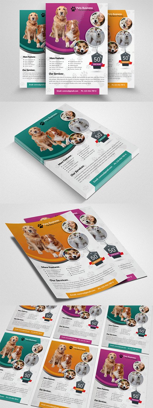 Pet Shop Business Flyer Template 553111