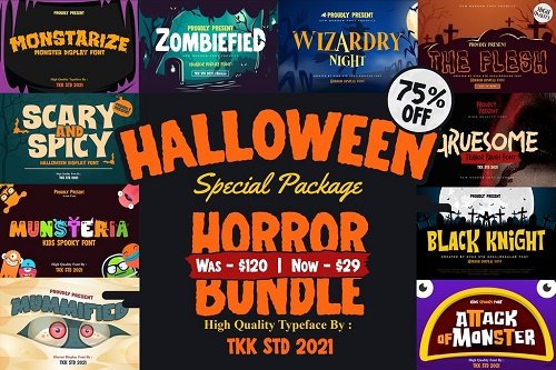 Horror Font Bundle 6399713