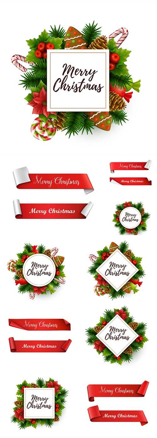 New Year and Christmas vector vol 2