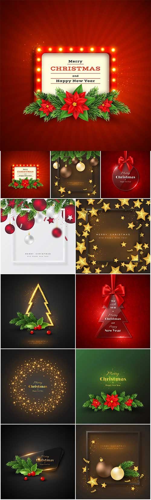 New Year and Christmas vector vol 3