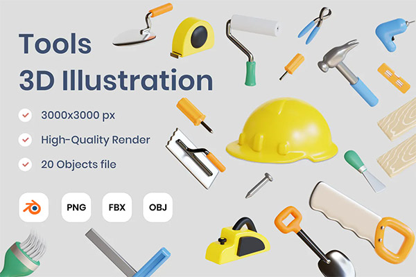 Tools 3D Illustration