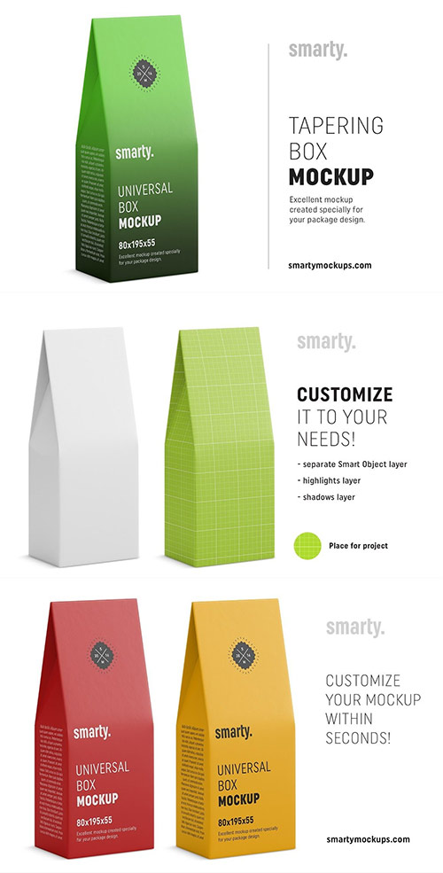 Tapering box mockup 3752472