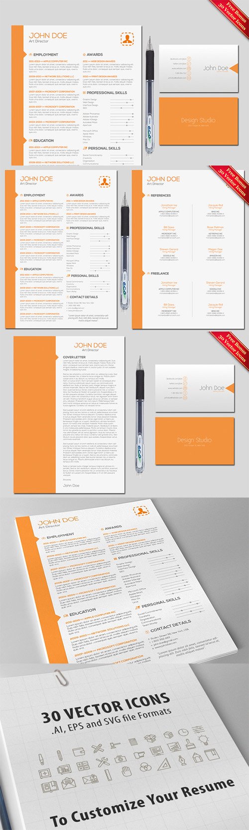 Resume & Cover Letter Template 23213