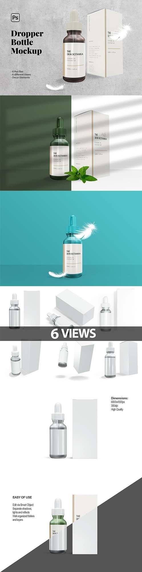 Dropper Bottle Packaging Mockup 6425663