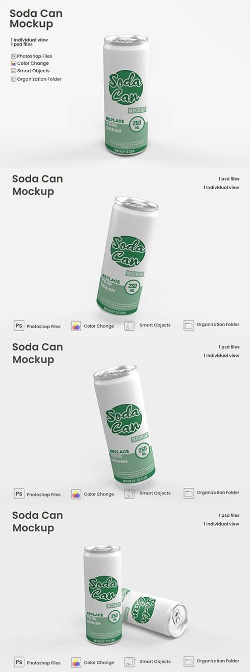 Metal Soda Can Mockup