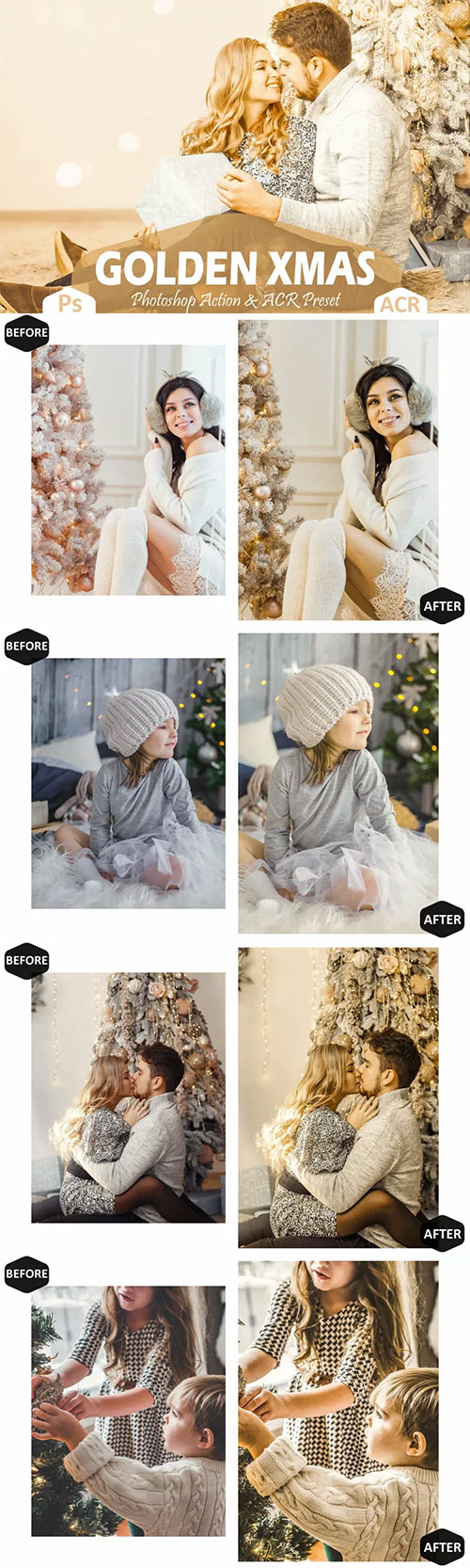 10 Golden Xmas Photoshop Actions And ACR Presets 1630259