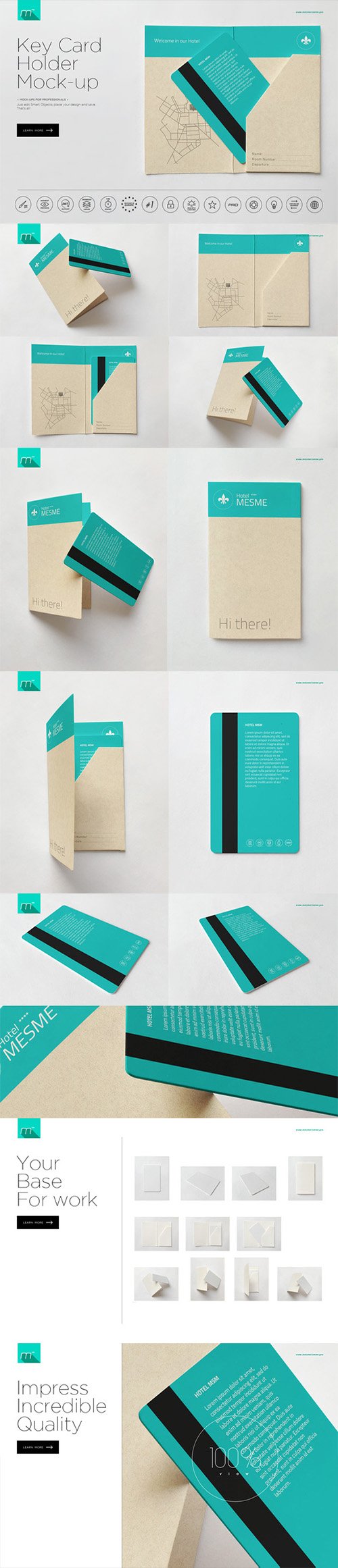 Hotel Key Card Holder Mock-up 504471