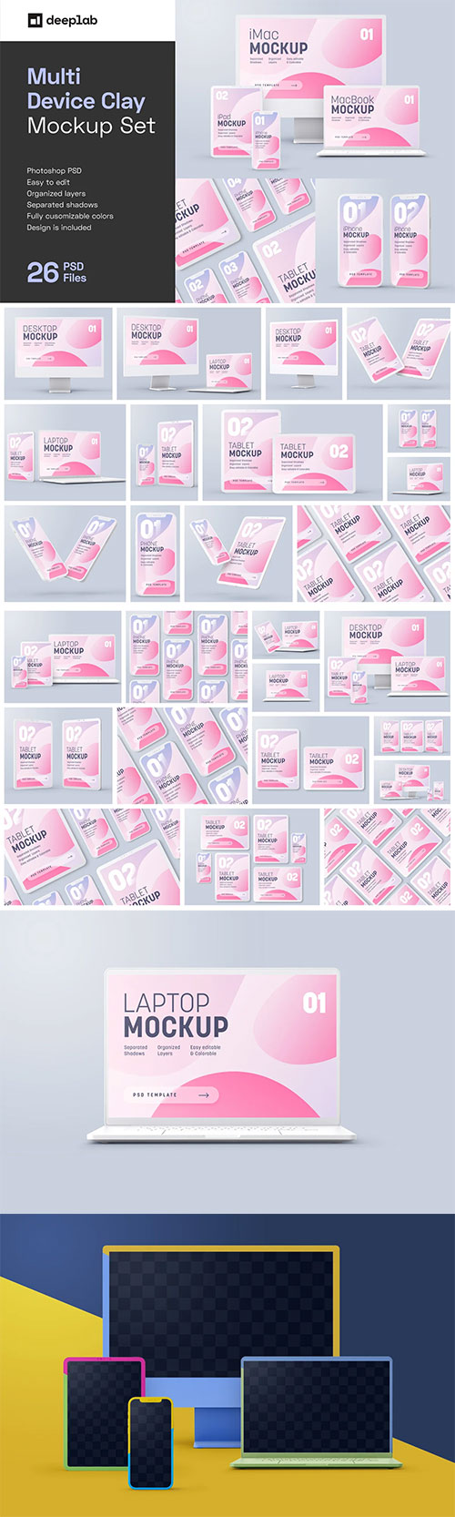 Multi Device Clay Mockup Set 6300607