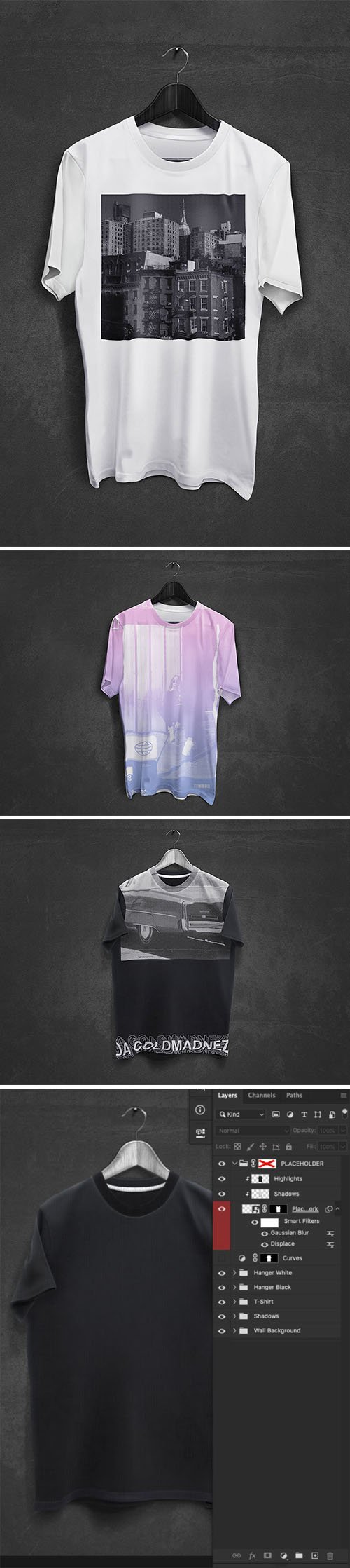 Hanging T-Shirt PSD Mockup Template