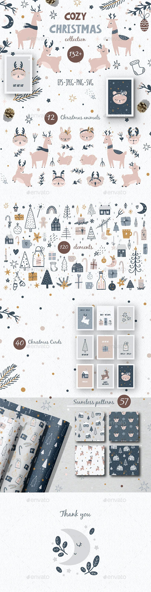 Cozy Christmas collection. Christmas elements