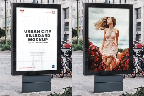 Urban City Billboard Mockup 06