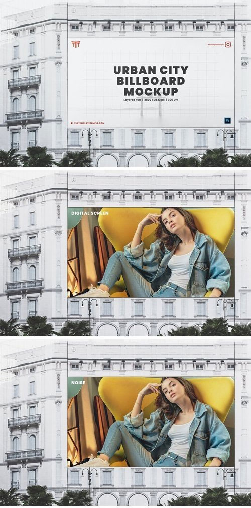 Urban City Billboard Mockup