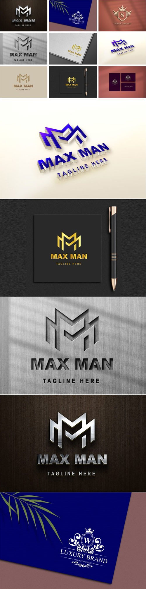 Logo Mockup Bundle 19036424