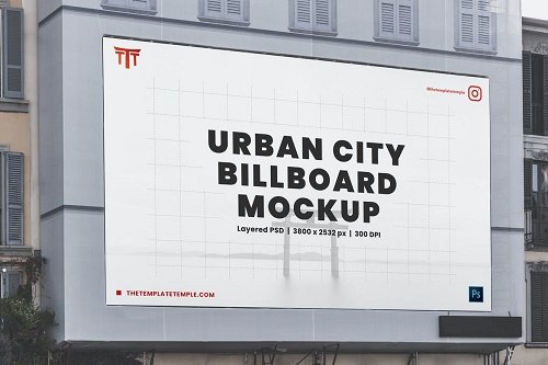 Urban City Billboard Mockup 04