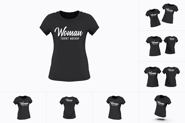 Woman T-shirt Mockup