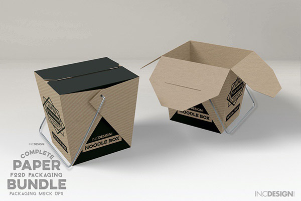 Noodle Box Packaging Mockup
