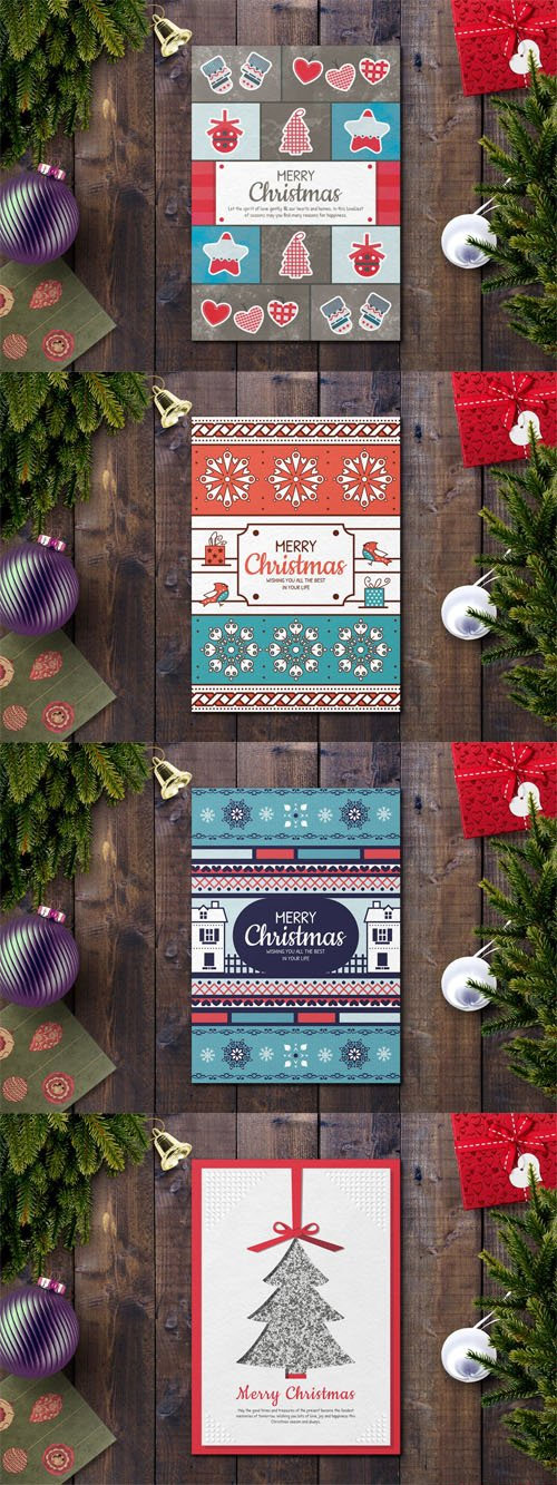 4 Christmas Card Templates