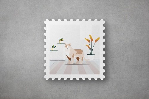 Mailo Stamp Mockup Scene 6686925