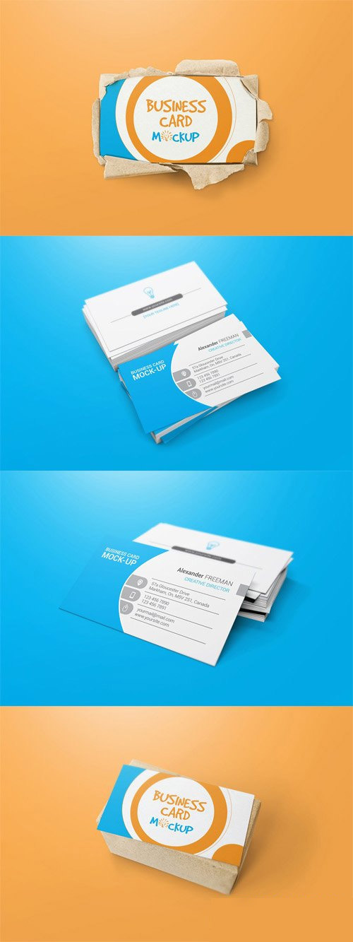 90x50 Business Card Mockups