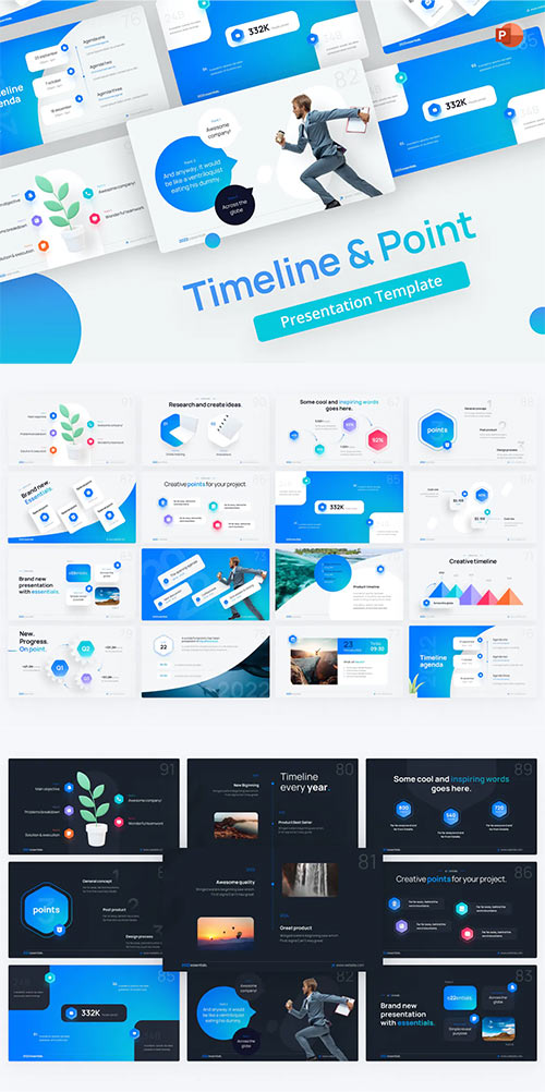 Timeline & Point PowerPoint Template