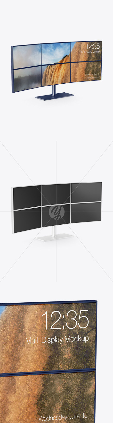 Glossy Multi Display Mockup 58925