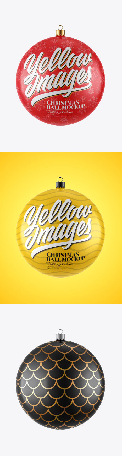 Glossy Christmas Ball Mockup 51604