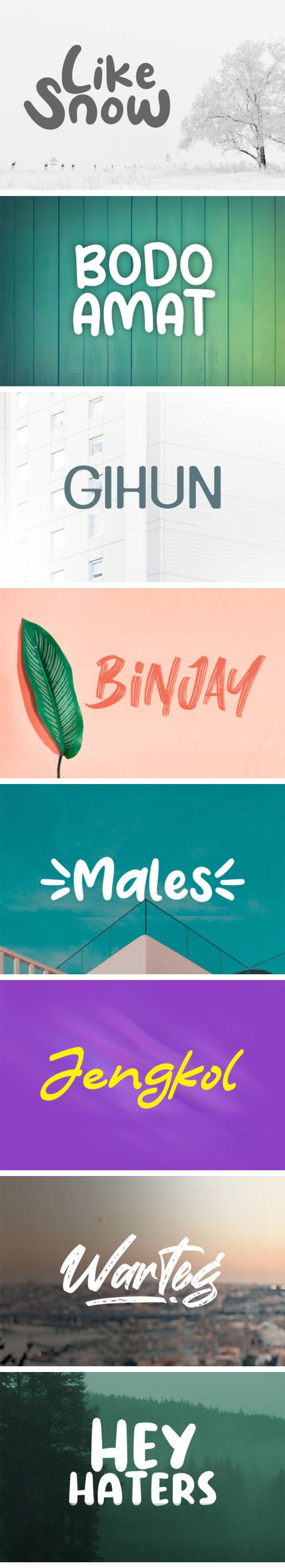 8 Modern & Fancy Display Fonts