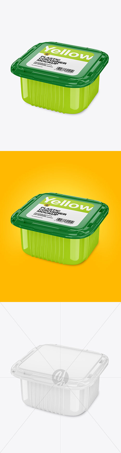 Glossy Plastic Container Mockup 50665