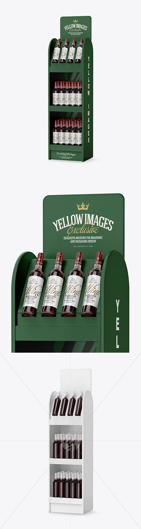 Stand with Red Wine Bottles Mockup 47424