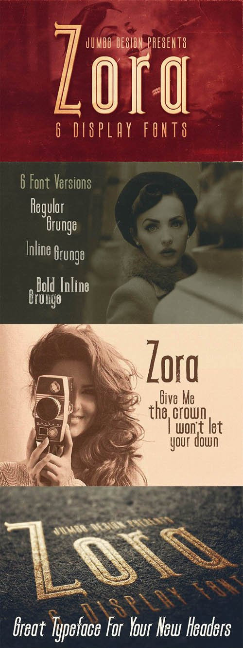 Zora - Vintage Display Font 1131400