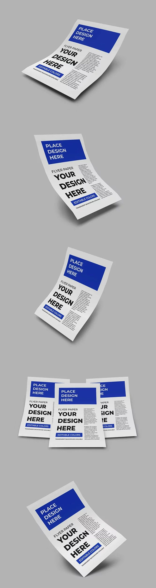Flyer Paper Mockup Template Bundle 1712413