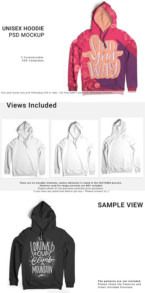 Unisex Hoodie Mockup Set 6510114