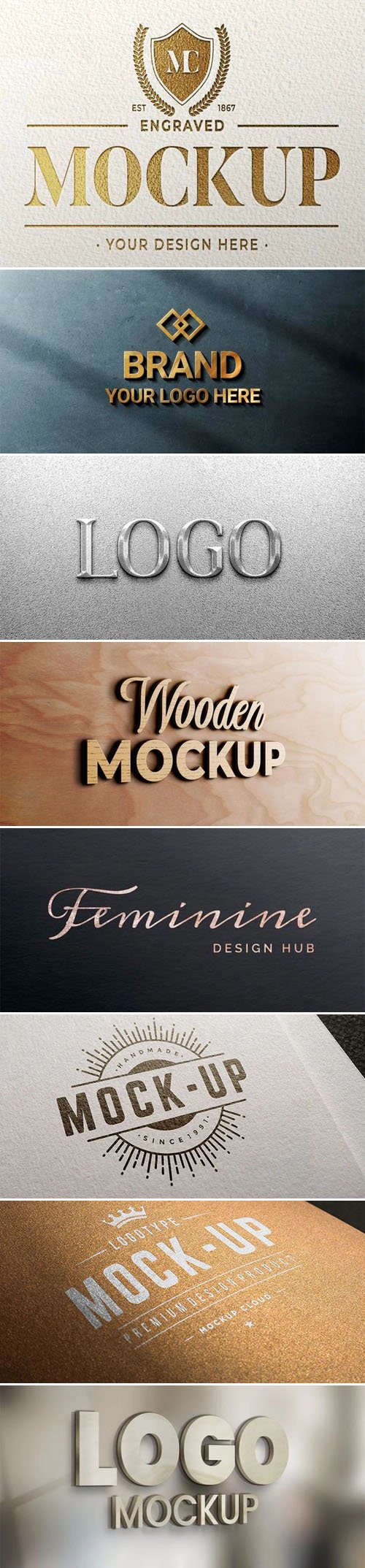 10+ Logo Design PSD Mockups Templates