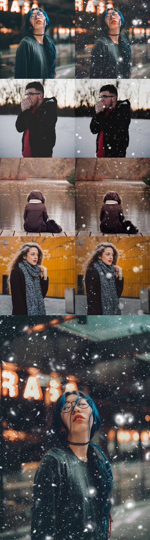 Cool Realistic Falling Snow Effect for Photoshop Vol.2 + Tutorial