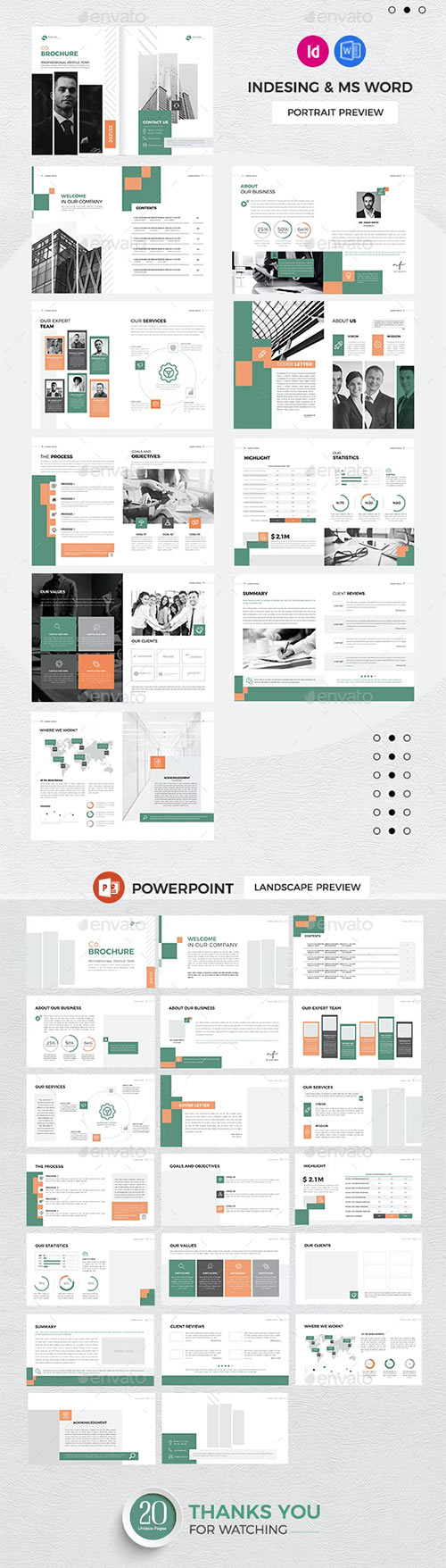 Docx Brochure Template, 20 Pages