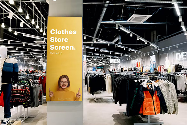 Clothes Brand Store Screen Mock-Up