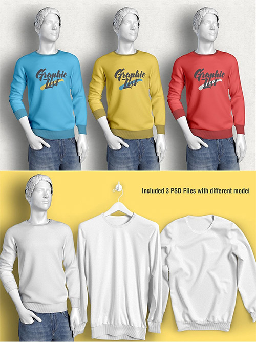 Long Sleeve T-shirt Mockups
