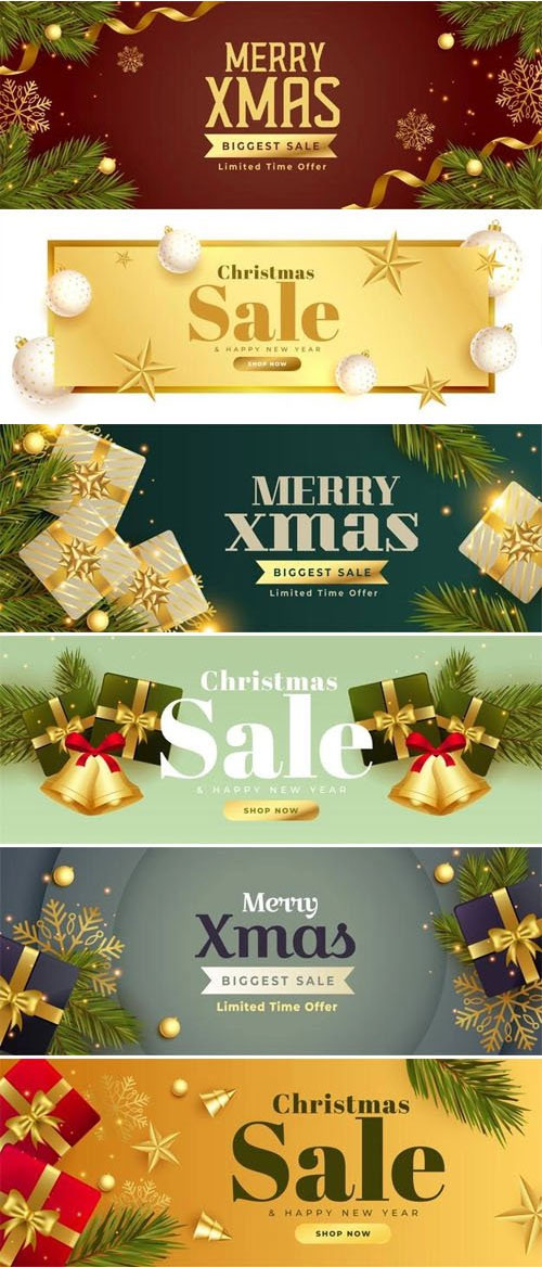 10+ Holiday Sale Web Banners Vector Templates