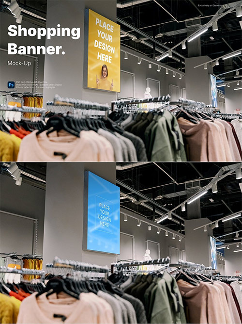 Shopping Brand Store Banner Mock-Up
