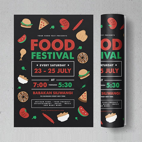Food Festival Flyer FZ74JG